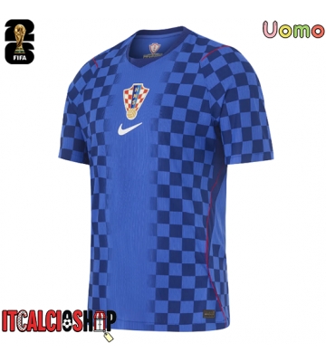 Croazia Seconda Maglia Mondiali 2026 Manica Corta